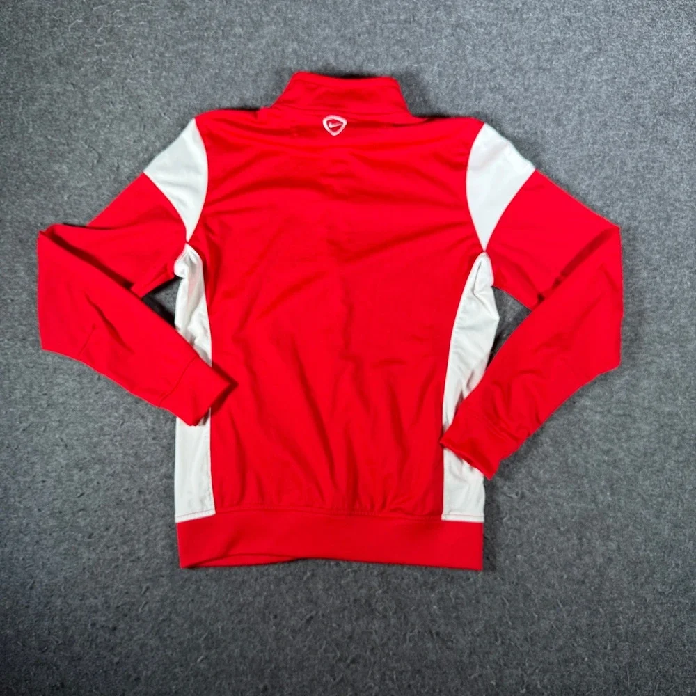 Nike Mens Dri-FIT Soccer Track Jacket Red White Full Zip 616605-657 Size M